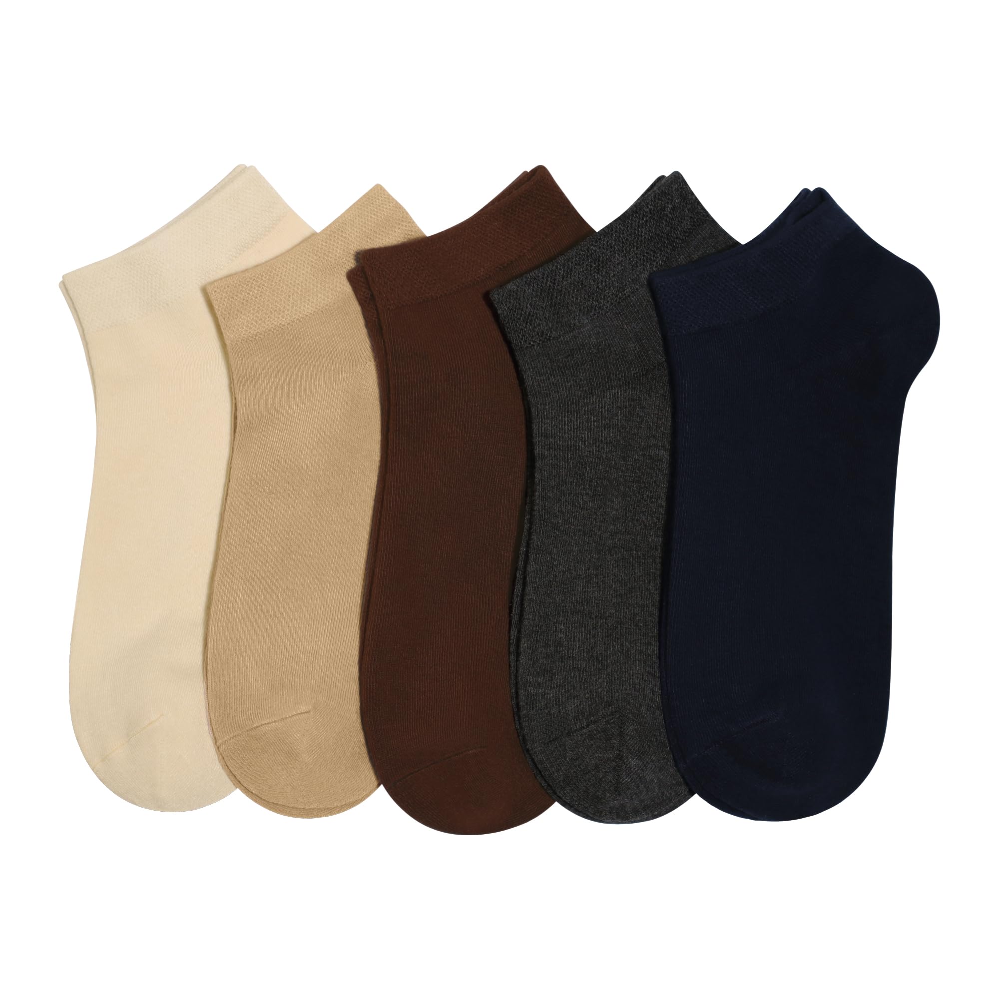 SERISIMPLE Women Viscose Bamboo Ankle Socks Low Cut Thin Sock Lightweight Pastal Color Soft Sock 5 Pairs