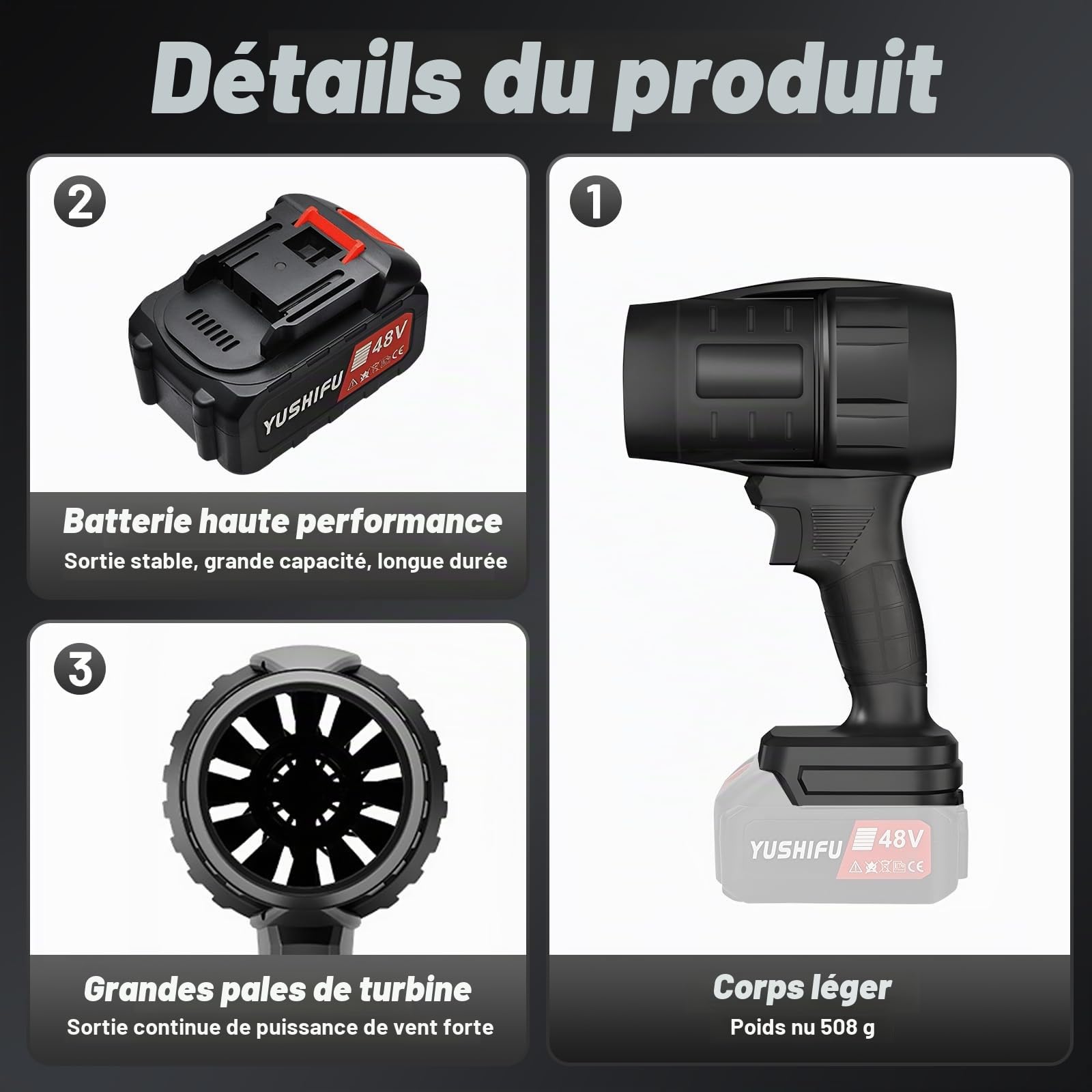 Séchoir à air souffleur pour voiture - Séchoir portable sans fil pour voiture, Séchoir souffleur pour voiture, Séchoir à air souffleur haute puissance pour voiture, Séchoir souffleur turbo pour