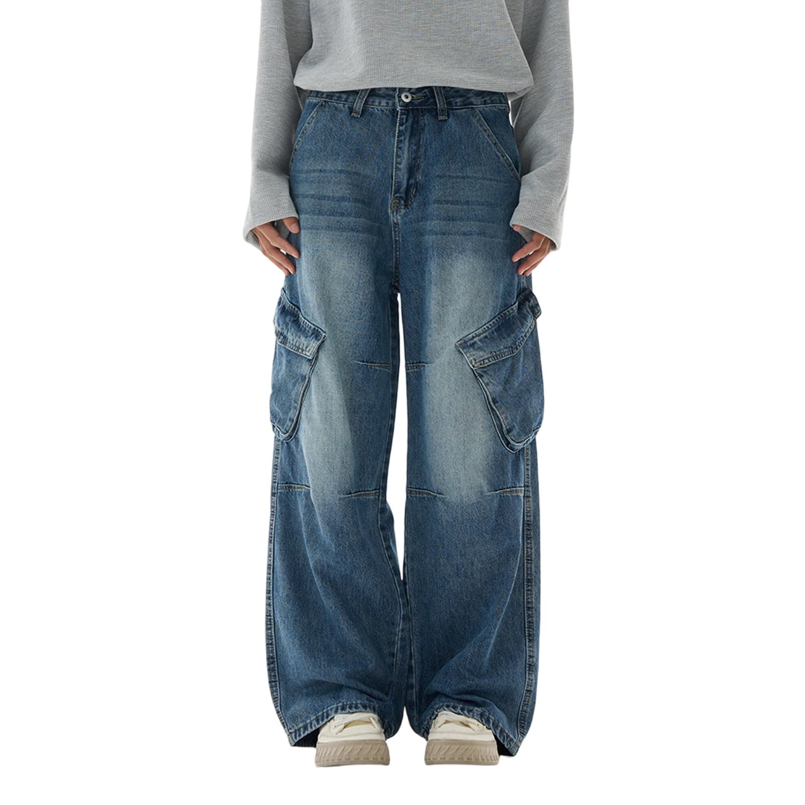 Generico Pantaloni Tuta Uomo, Pantalone Uomo Leggero,Jeans Classici in Denim con vestibilità Affusolata e Tessuto Elasticizzato per Abbigliamento Casual Moderno e Comodo