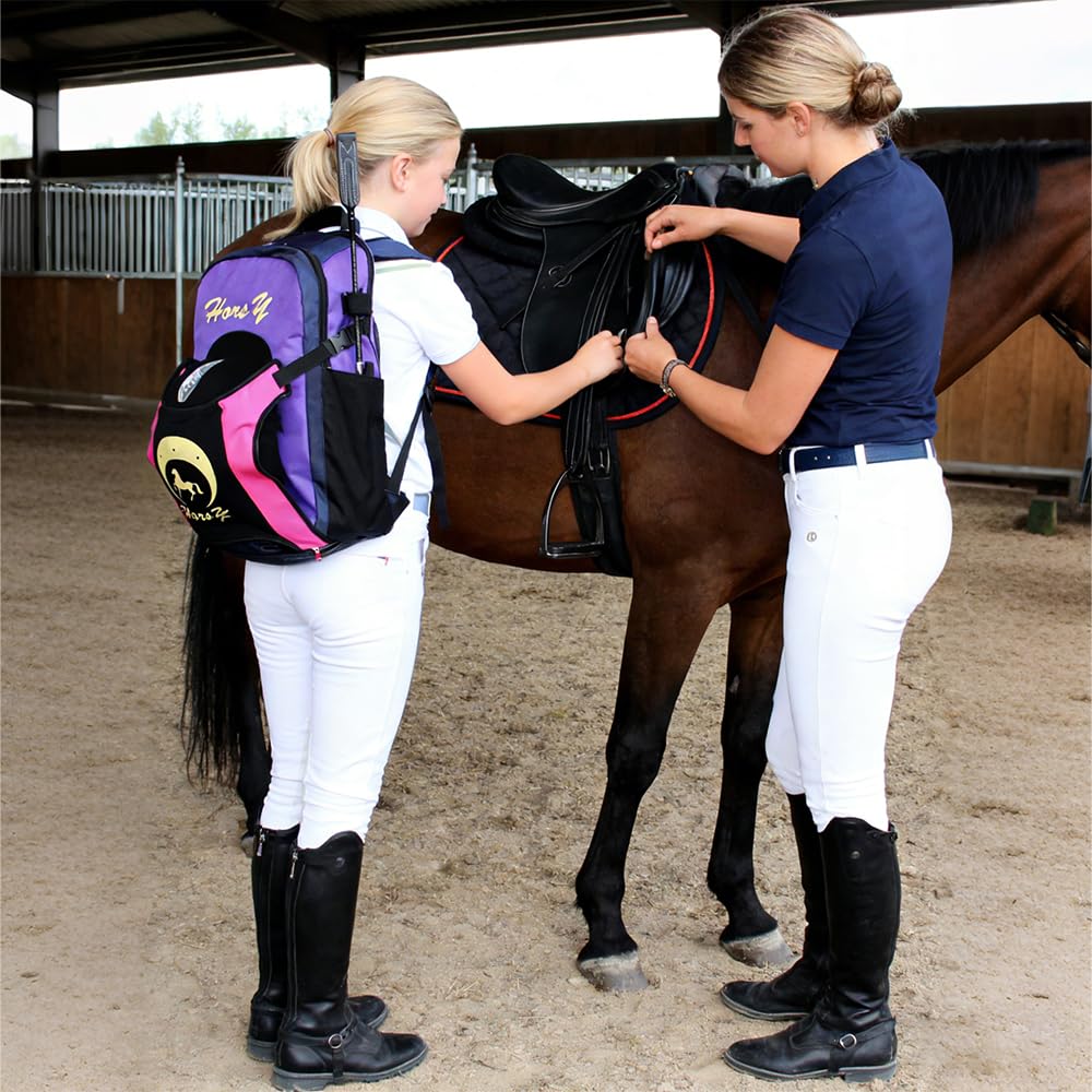 TentHome Borsa da equitazione Borsa per scarpe professionale con scomparto per casco Zaino Genitore Bambino per Casco Stivali da equitazione
