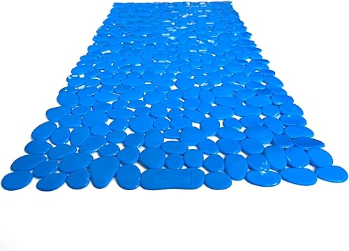 Miniatura 12 de Tapete antideslizante para bañera/ducha "Pebbles" de 27.5 x 14 pulgadas, rectangular, no tóxico, seguro, limpio, lavable a máquina, agarre y drenaje