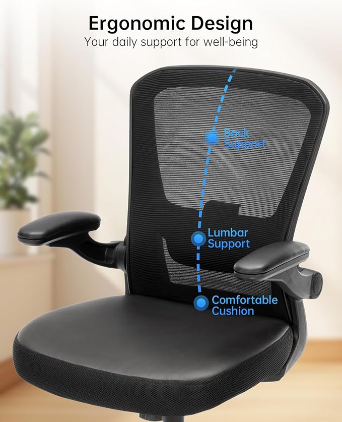 Silla de Oficina Ergonómica con Respaldo de Malla y Apoyabra miniatura 4