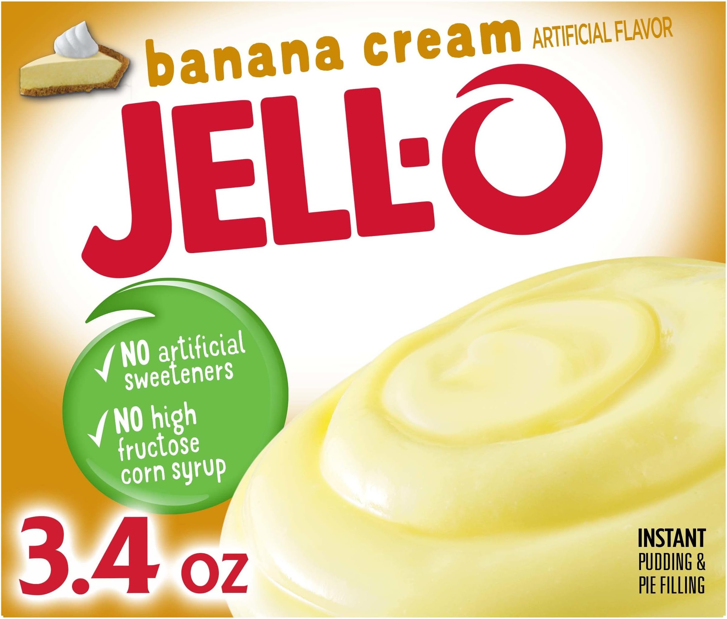 Banana Cream Instant Pudding & Pie Filling Mix (24 ct Pack, 3.4 oz Boxes)