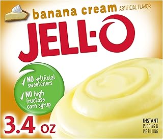 JELL-O Banana Cream Instant Pudding & Pie Filling Mix (3.4 oz Box)
