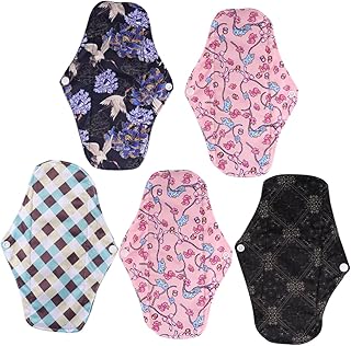 Hemoton 5pcs Reusable Feminine Cloth Washable Menstrual Cloth Washable Menstrual Pads Towels