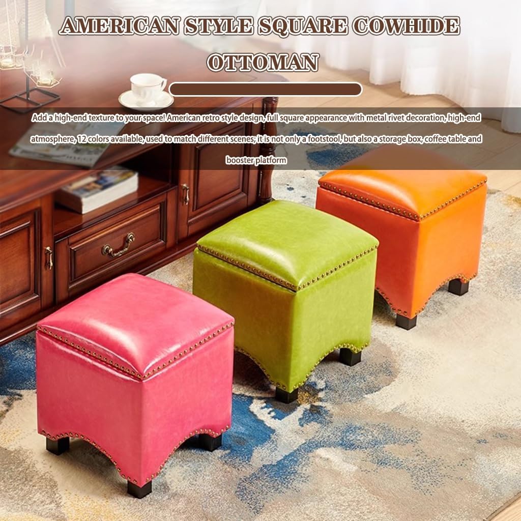 トップ 牛皮 オットマン 一点物】カリモク ヴィンテージ オットマン