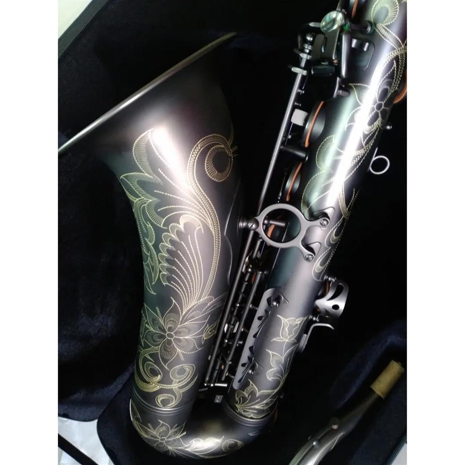 Saxofón Saxofón Tenor, Instrumento Musical Negro Mate, Saxofón Tenor Profesional Con Estuche