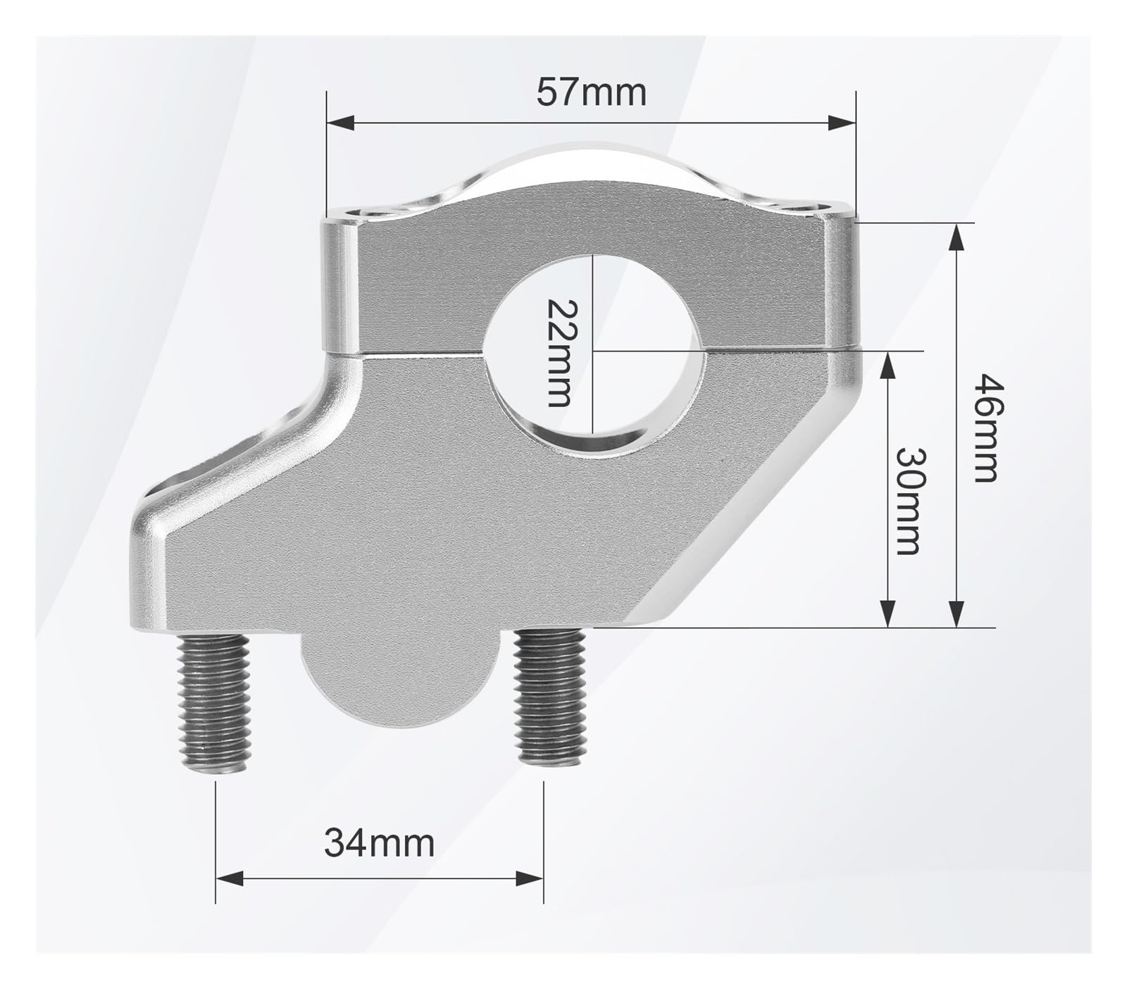 Estensore Manubrio Moto Riser Manubrio Argentati Offset Da 22 Mm 7/8" Sollevati, Spostati Ed Estesi Per GSX 250R 650F 750S 1000S S750 Componente