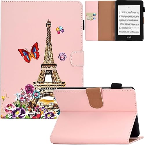 Miniatura 10 de Funda para Kindle Paperwhite, de piel sintética, con ranuras para tarjetas, con tapa de apagado y encendido automático para Amazon Kindle Paperwhite