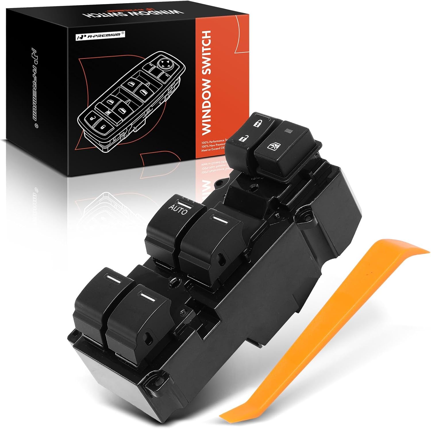 A-Premium Master Power Window Switch Compatible with Honda Civic 2012, Sedan 4dr, Front Left Driver Side, Replace# 35750TR0A01