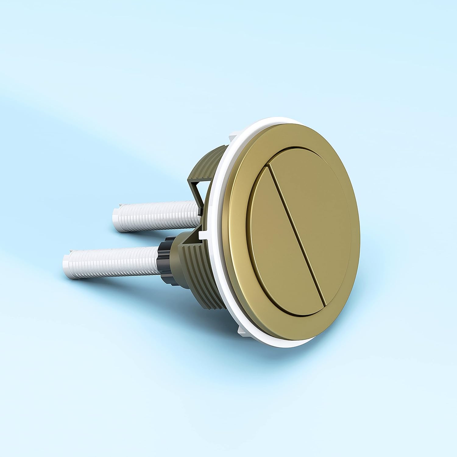 HOROW Gold Flush Button for HWMT-8733 & T0338W Toilet Series, Dual Push Flushing Replacement with Thread Diameter