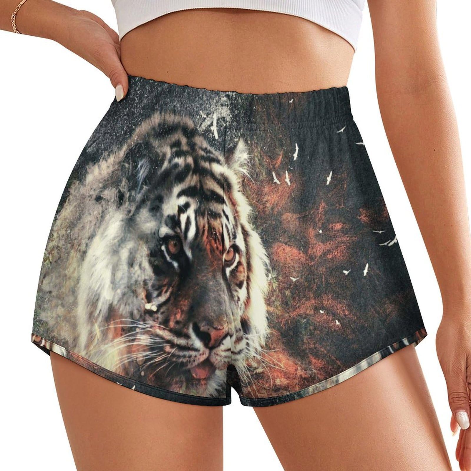 Amazon.co.jp: ショートパンツ 虎柄 タイガー レディース 短パン