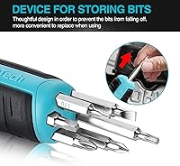Vista 7 de DURATECH 2PCs Ratcheting Screwdriver Set, 12-in-1 Multi-bit Standard/Stubby Screw Driver Set, Premium S2 Steel, Innovated Bits Quick-Load Mechanism