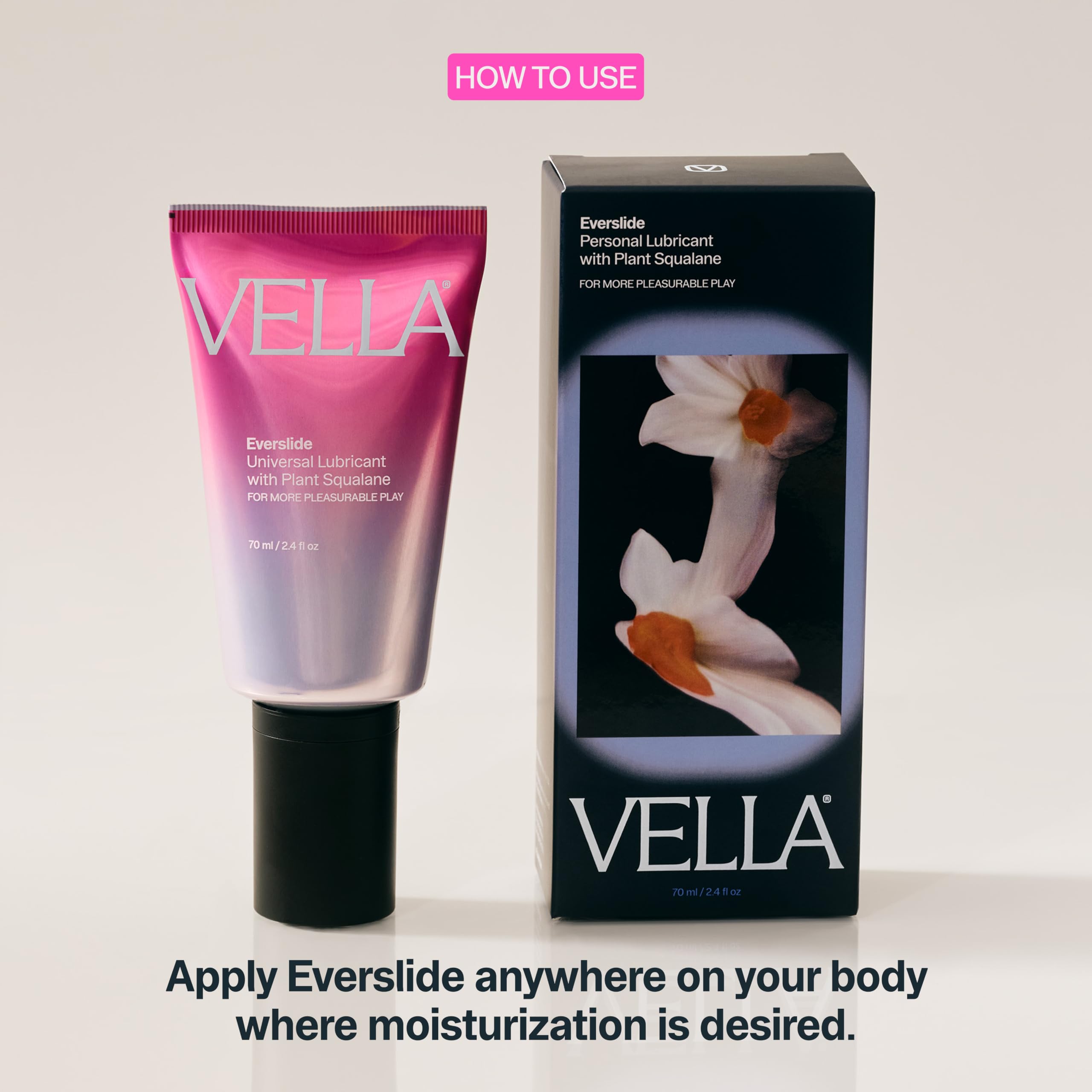 Vella Everslide Silicone Glide Gel for Women & Couples, Long Lasting Intimate Moisture Enhancer with Squalane & Sea Buckthorn Oil, Non Greasy, pH Balanced Feminine Care, Vegan 70ml