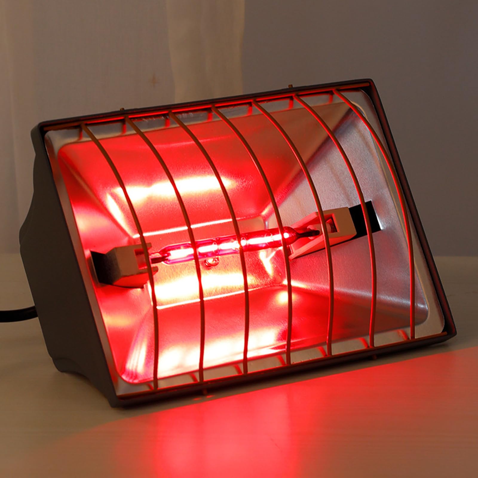 Lampe chauffante à lumière rouge - 175 W - Pour poulaillers - Avec interrupteur économique - Câble de 1,7 m - Lampe chauffante automatique - Thermostatique - Pour poussins, porcelets, chiots