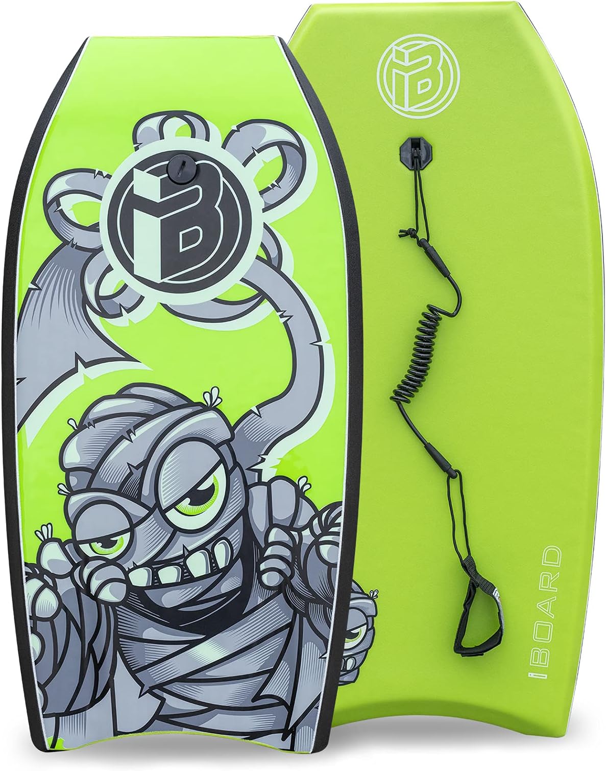 Bodyboard with Wrist Leash Lightweight Body Board for Adults with EPS Core 37 Inch Choose Color