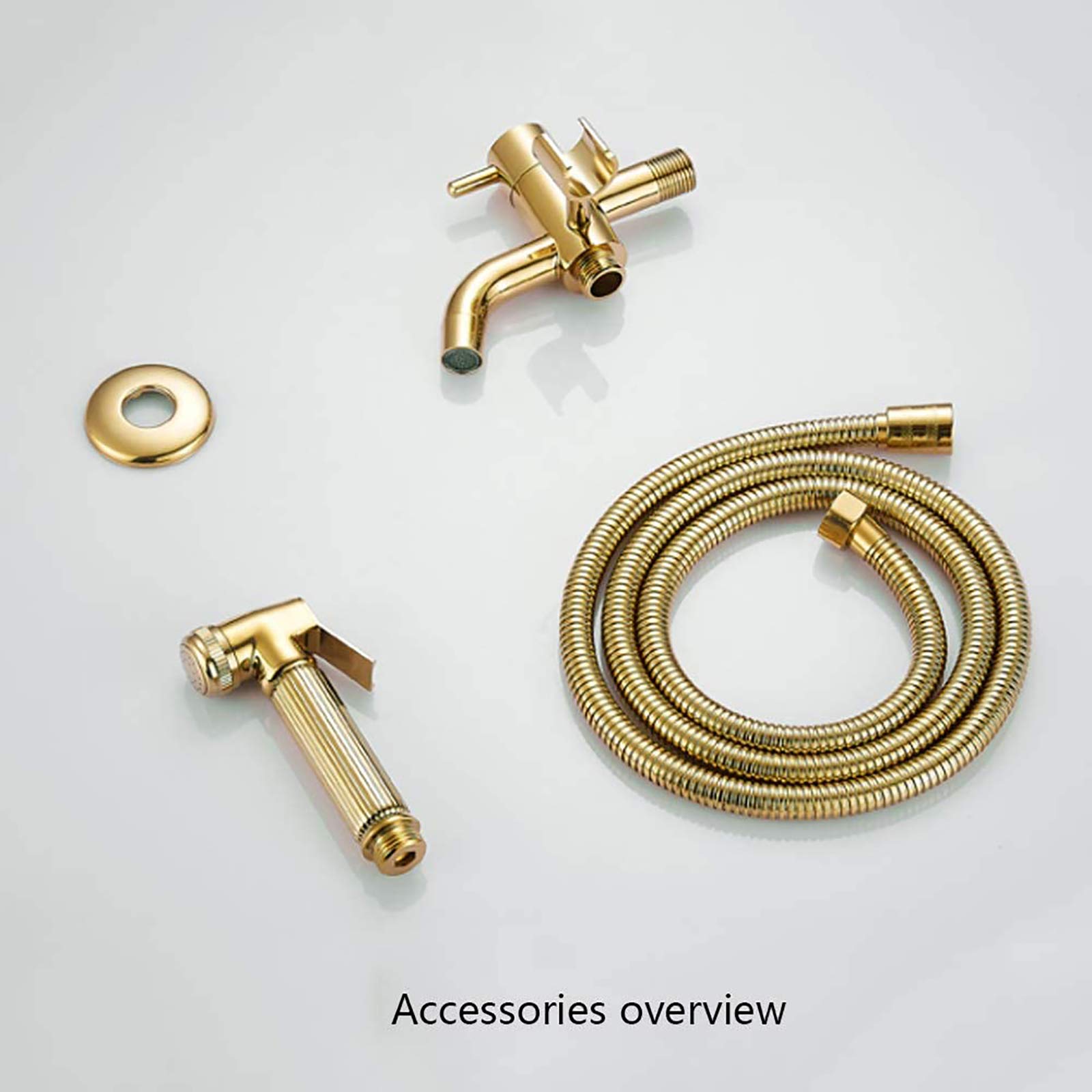 Handheld Bidet Sprayler do toalety z zimną wodą, tytanowe złotą łazienkę Zestaw rozpylacza pieluszki mosiądz mosiężne bidet Zestaw opryskiwaczy z wąż prysznicowy do higieny osobistej LWX