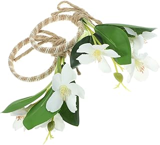 2pcs Reusable Plastic and Hemp Rope Napkin Rings Flower Serviette Buckles for Dinner Table Decoration and Easy-Clean Napkin Accessories for Family Gatherings Parties and