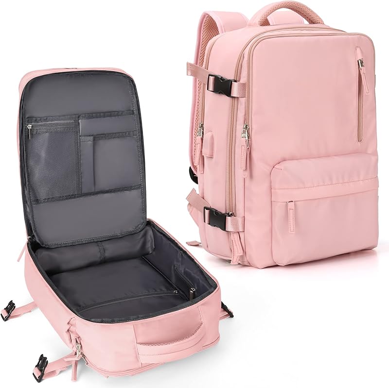 Mochila de viagem grande feminina, bagagem de mão, mochila impermeável para fazer trilha e esportes ao ar livre, mochila escolar, B - Rosa em oferta na Shopee Mochila de viagem grande feminina, bagagem de mão, mochila impermeável para fazer trilha e esportes ao ar livre, mochila escolar, B - Rosa em oferta na Shopee