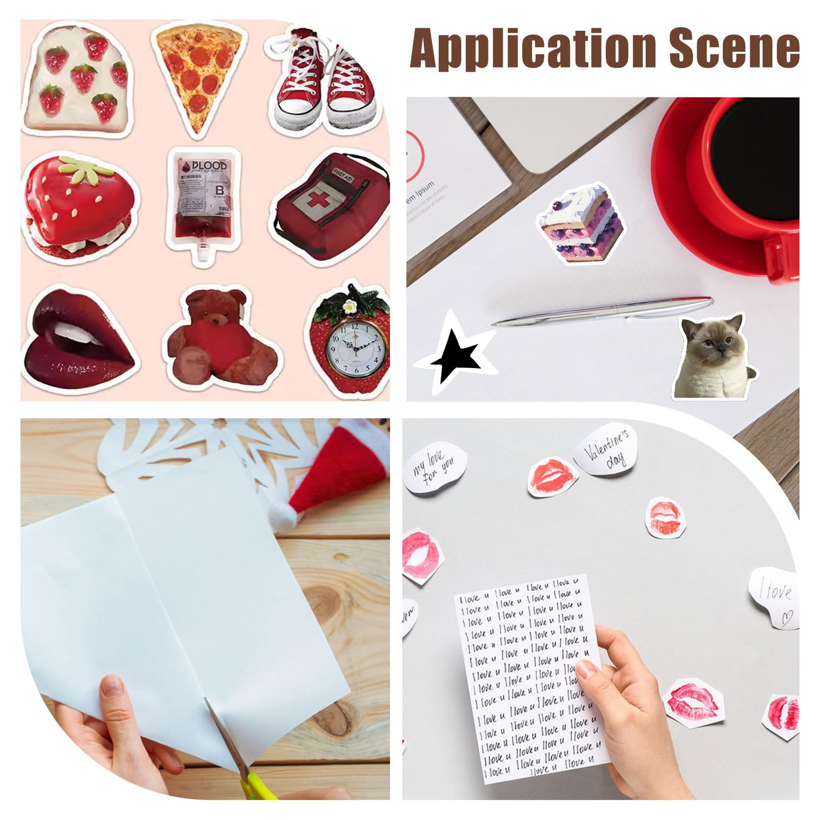 GLOBLELAND 50 feuille de Papier Autocollant Washi Imprimable A4 translucide et Auto Adhésif pour Manuels Carnets Stickers DIY Imprimante Jet D'Encre Agenda Albums Cahiers Scrapbooking Cartes
