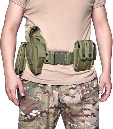 Miniatura 8 de Cinturón táctico multifuncional para entrenamiento al aire libre, senderismo, patrulla militar