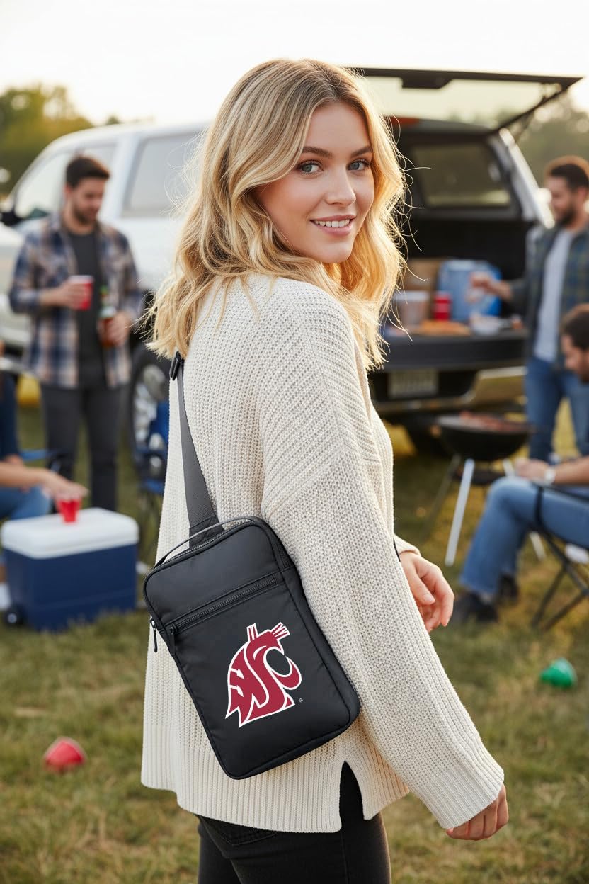 Broad Bay Washington State University Crossbody Bag - Versatile Travel, Sports, or Gameday Bag for WSU Cougars Fans and Alumni, Men or Women