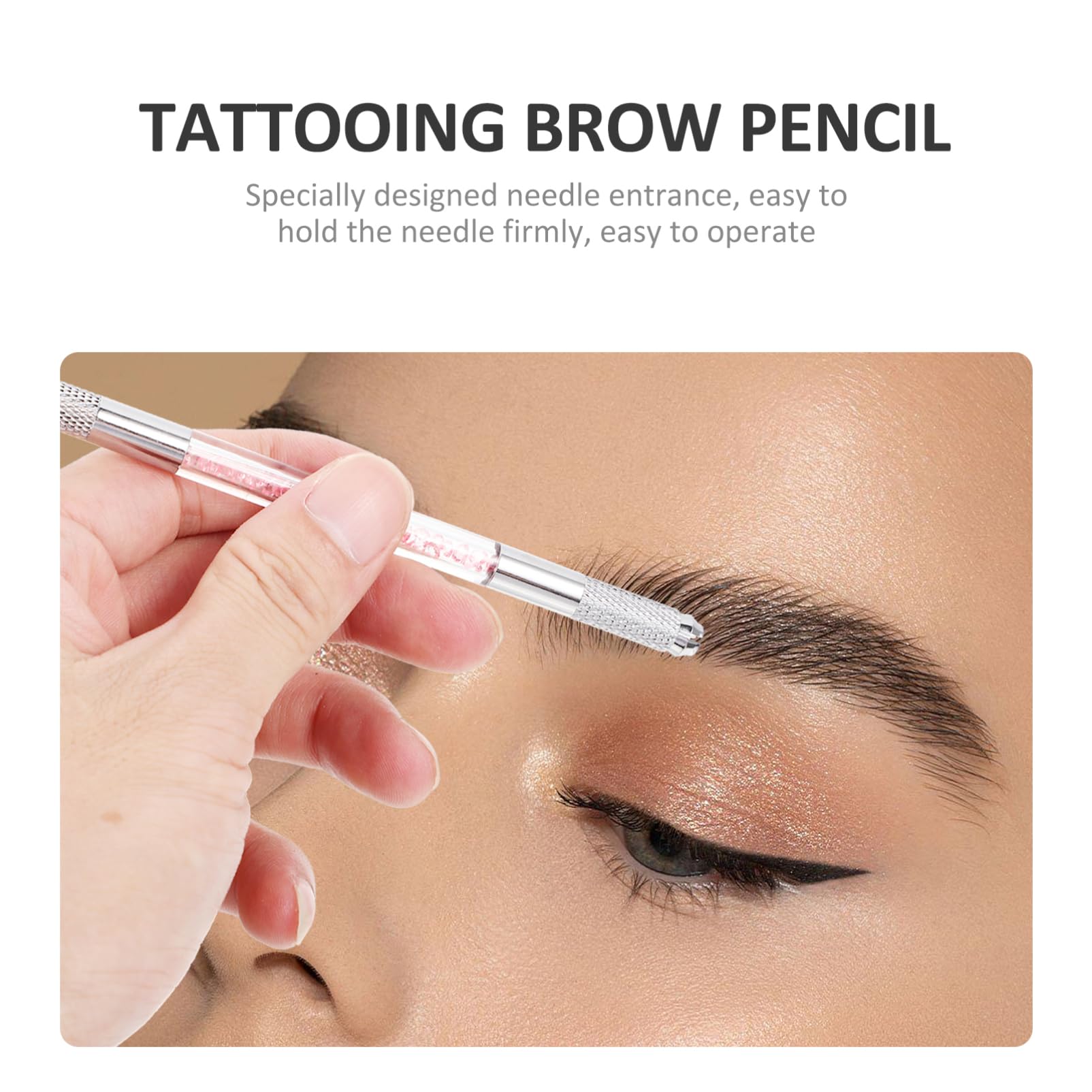 Didiseaon Matite per Sopracciglia Microblading Doppia Punta Ingresso Ago, Materiali Abs, Confezione da 10 Pezzi per Naturale e Precisione Professionale