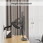 BONTEC Monitor Wall Mount for 13-42 Inch Screens Up to 19.8lbs, Single VESA Mount with Gas Spring Adjustable Tilt Swivel Rotation Arm, Full Motion Wall Bracket with Cable Management Fits 75/100/200