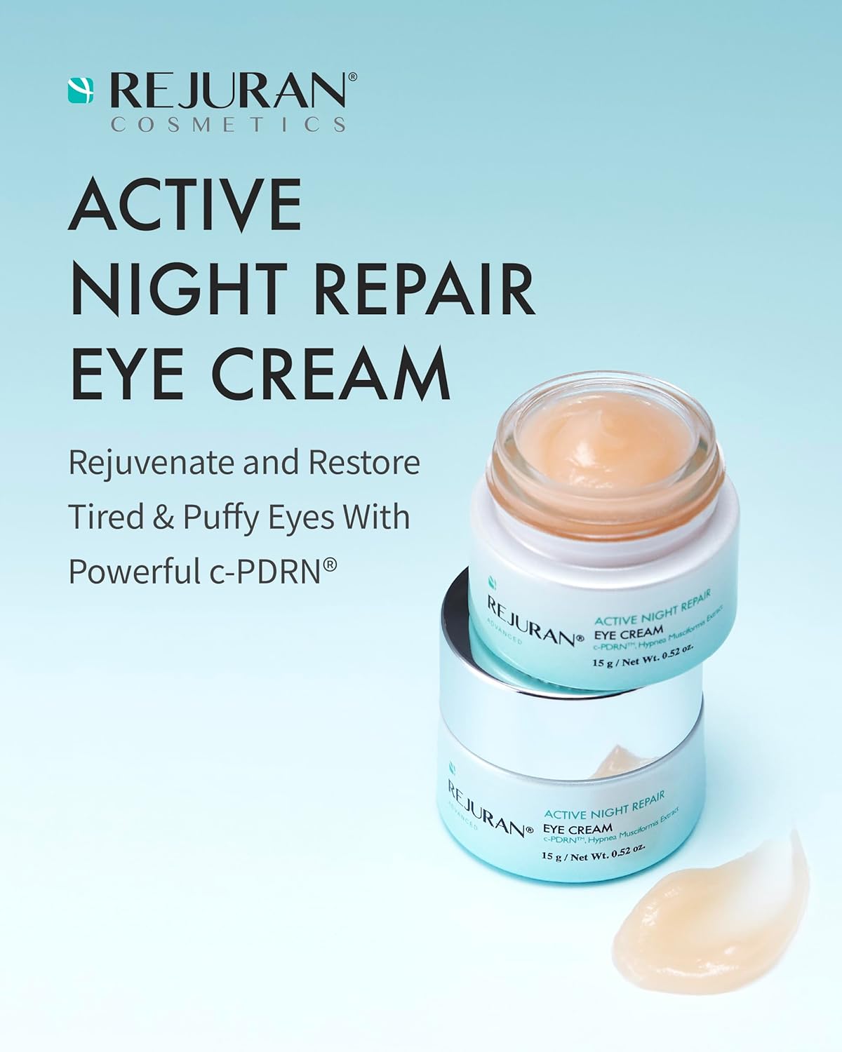 REJURAN® Advanced Active Night Repair Eye Cream, c-PDRN® - Anti-Aging, Firming, Moisturizing Eye Cream, Clinically Developed (0.52 oz) - Image 2