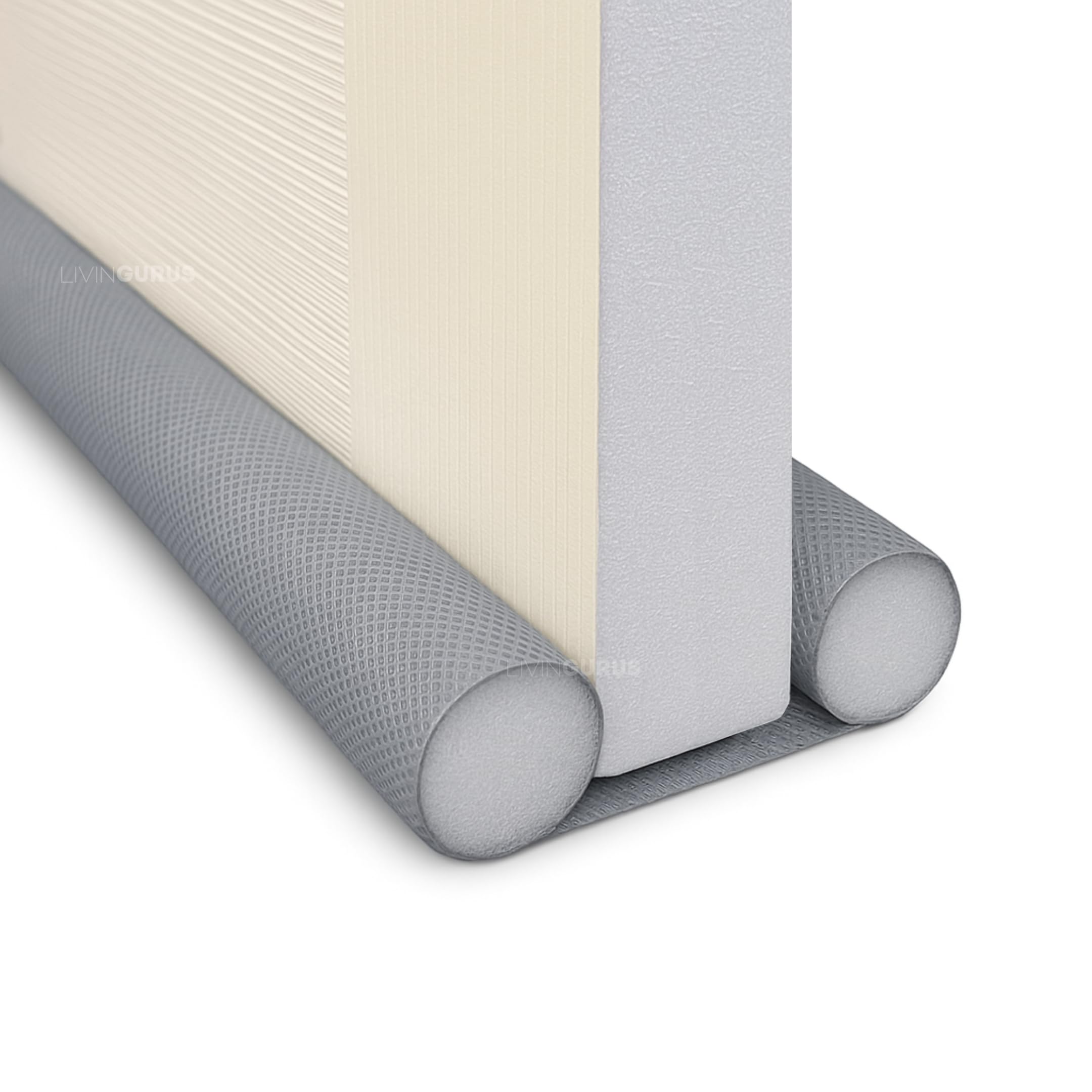 LIVINGURUS PVC Door Guard – 48 Inch Door Gap Filler Grey Strip (Pack of 4) | Draft Stopper for Door Bottom | Soundproof, Noise Reducer, Energy-Saving Seal | Dust & Insect Blocker for Home & Bathroom-picture-13
