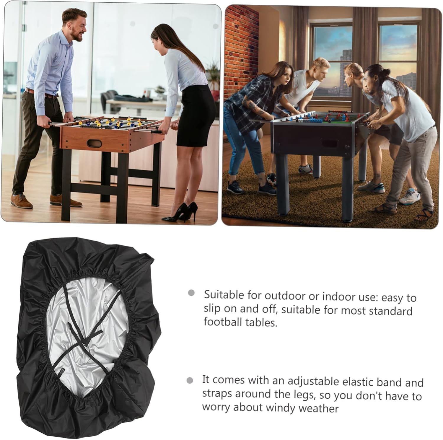 KESYOO Foosball Table Cover Oxford Outdoor Tablecloth Fitted Table Top Protector