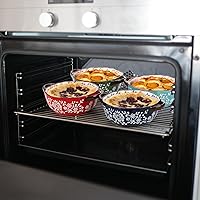 Vista 6 de Juego de 4 tazones de sopa de cerámica con asas, 24 oz para sopa de cebolla francesa, juego de tazones apilables surtidos para chile, sopa, guiso