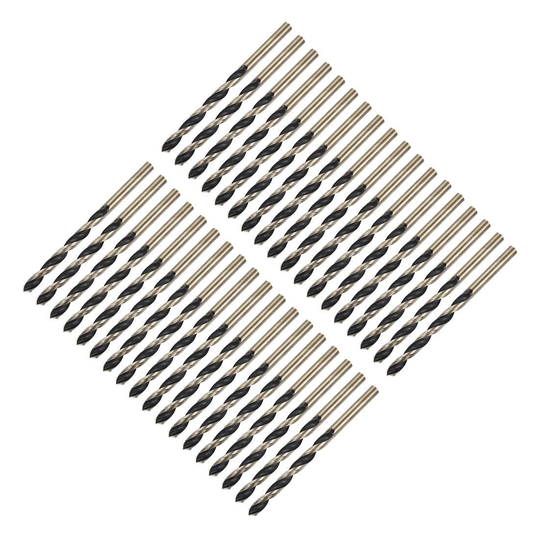 QUARKZMAN 36 Pezzi Punta A Liscia Rivestimento Oro Titanio E Nitruro Nero