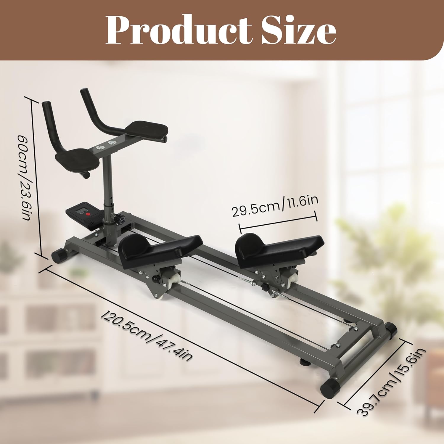 EVERYMATE Exercise Crawler Machine, Spine Twist and Stretch Trainer, Full Body Cardio Machine, Builds Core Strength, Home Gym Equipment with Adjustable Hand Grips & Knee Support