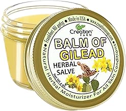 Creation Farm Balm of Gilead Salve - Soothing Sore Muscle Massage Rub Natural Herbal Plant Based Ointment, Pomada De Gilead Savilla - 4 oz Jar - Fast Acting