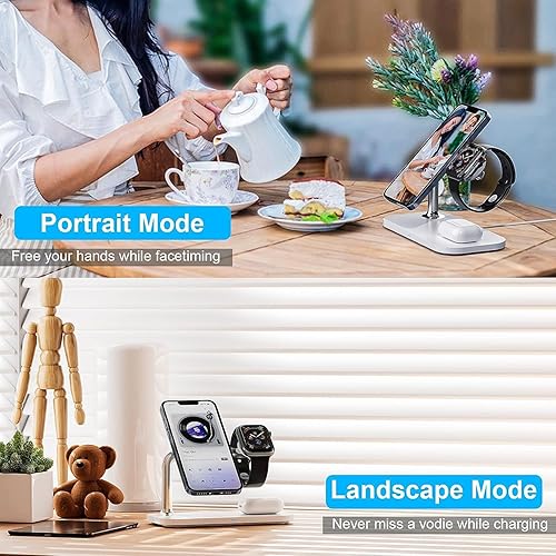 Miniatura 3 de Estación de carga inalámbrica 3 en 1, soporte de carga magnético rápido, soporte de carga para múltiples dispositivos de Apple iPhone 14131211Apple