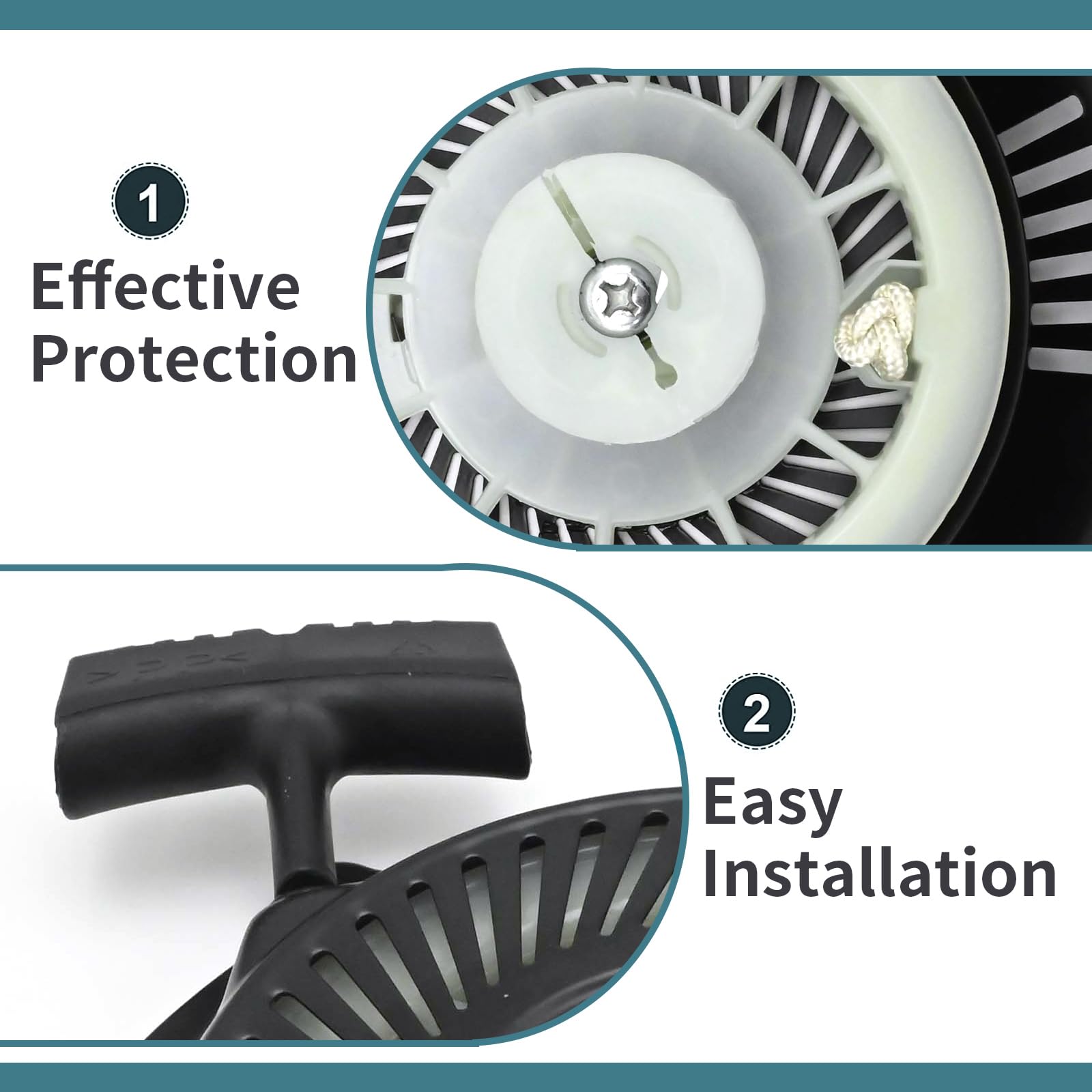 Démarreur à tirer, pièce de rechange pour tondeuse à gazon Hyundai 1P60/64