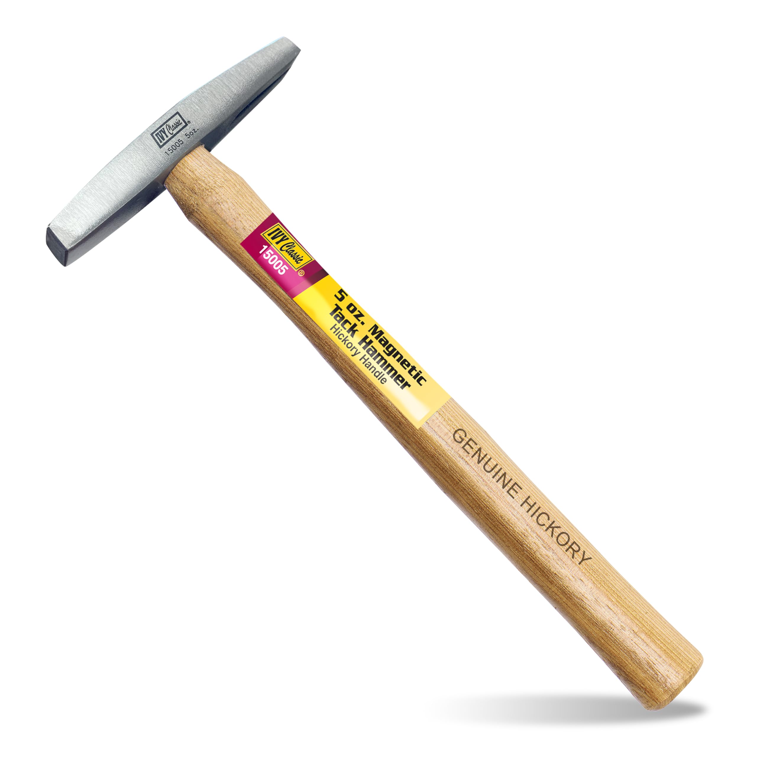 IVY Classic 15005 5 oz. Magnetic Tack Hammer with Contoured Hickory Handle, Brown