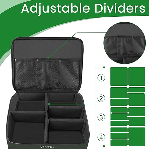 Miniatura 5 de YOREPEK Organizador de maletero de golf de 2 capas, regalos de golf para hombres con compartimento ventilado separado para 2 pares de zapatos,