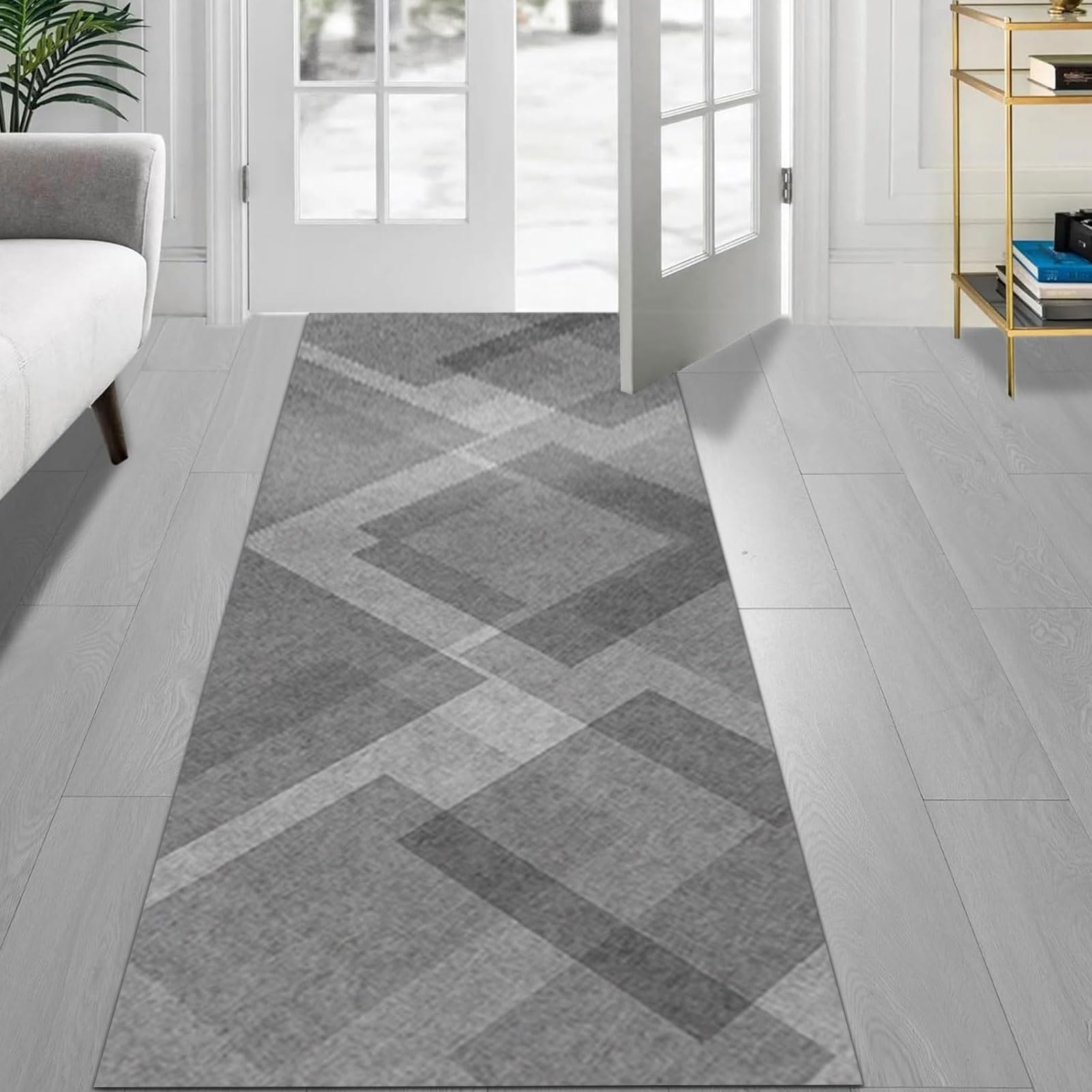 Alfombra de pasillo moderna para pasillo, alfombra larga, 1 m, 1,5 m, 2 m, 2,5 m, 3 m, 3,5 m, 4 m, 5 m, 6 m, con respaldo antideslizante, alfombra para piso cocina, alfombras lavables para dormitorio