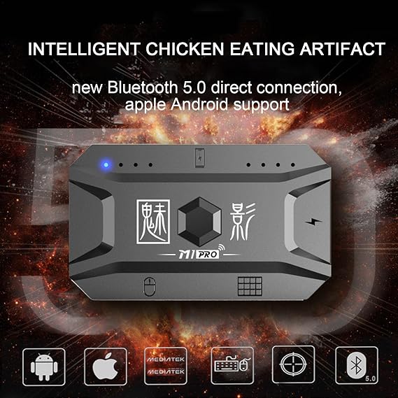 Keyboard and Mouse Converter for Most Two System Gaming Device Peripheral Bluetooth Connectivity PUBG Mobile Controller Silun