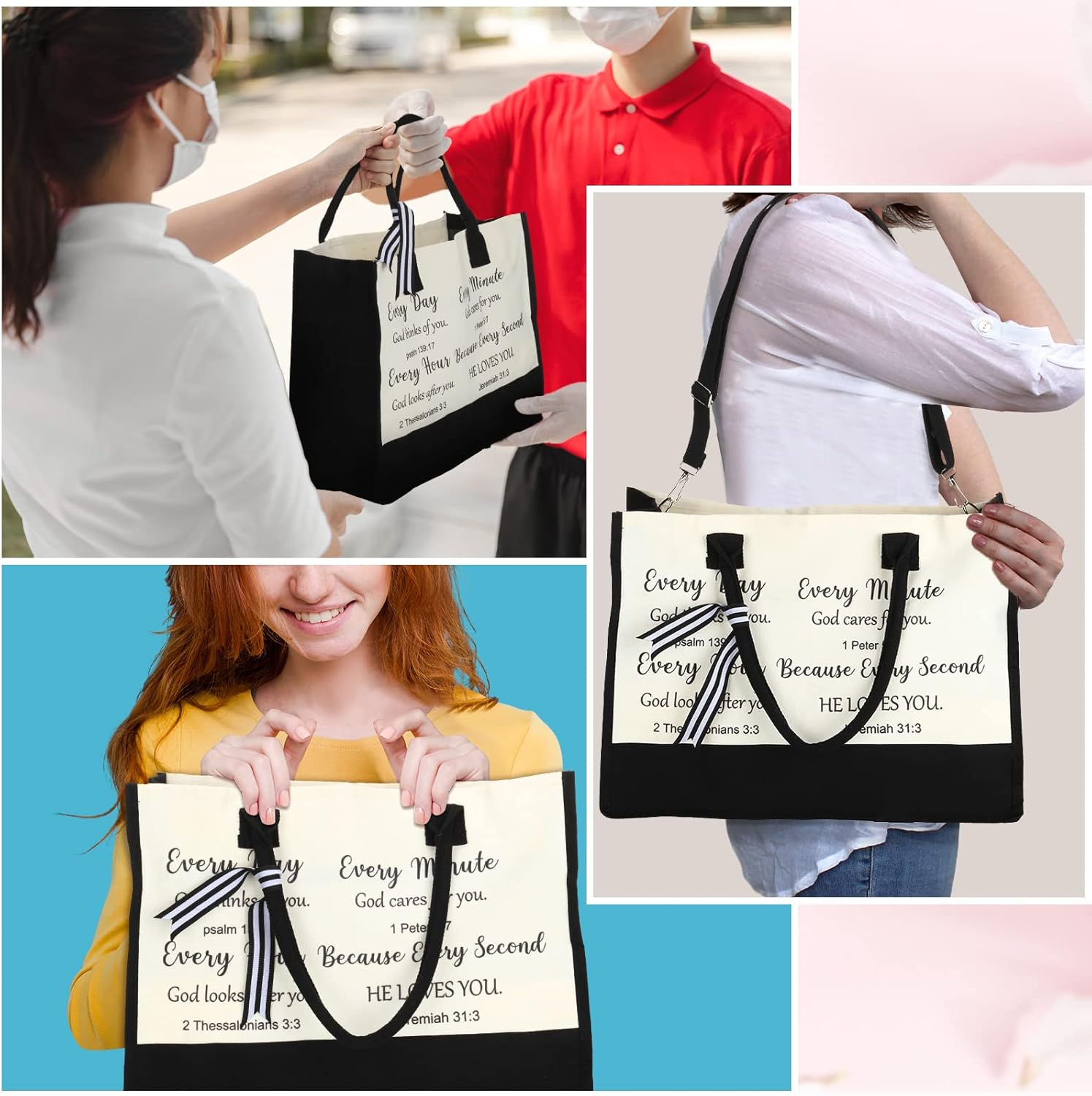 CEASQVAA Bolsa De Mano Cristiana, Bolsas De La Biblia Para Mujeres, Regalos