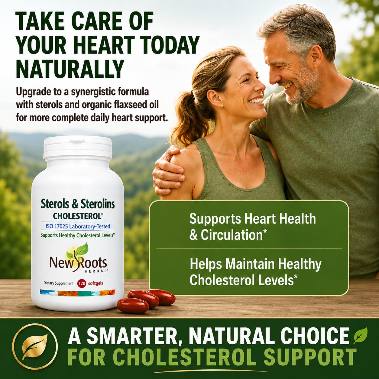 NEW ROOTS HERBAL Plant Sterols and Sterolins Supplement with Organic Flaxseed | Stanols or Phytosterols for Cholesterol Support with Source of Omega-3s (120 Softgels) — Amazon image 9