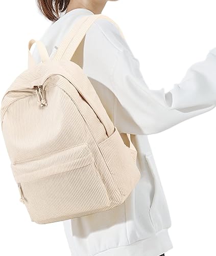 Miniatura 9 de BTOOP Mochila escolar para adolescentes, mochila grande de pana ligera de 15.6 pulgadas, bolsa para laptop para niñas y mujeres, casual, escuela