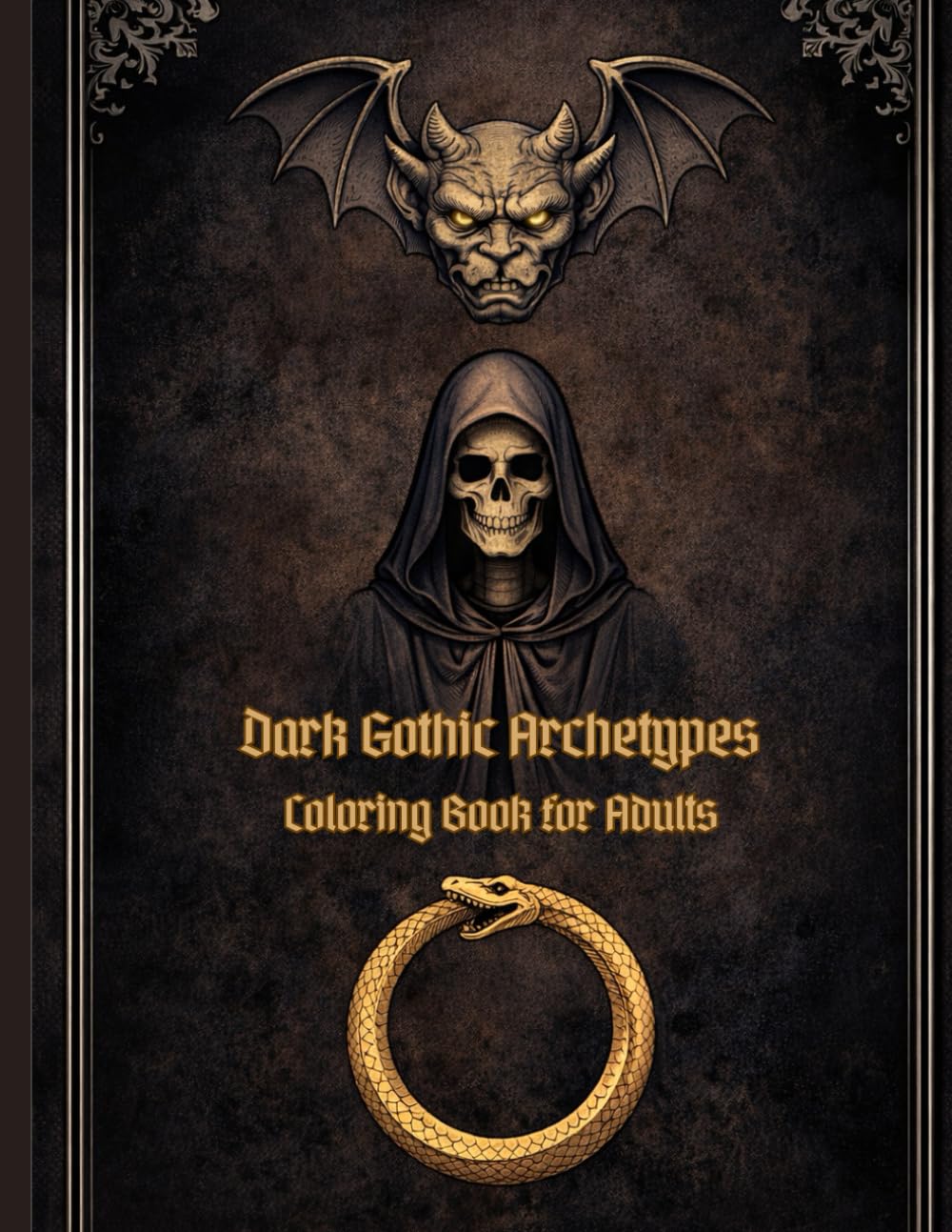 Dark Gothic Archetypes: Coloring Book for Adults