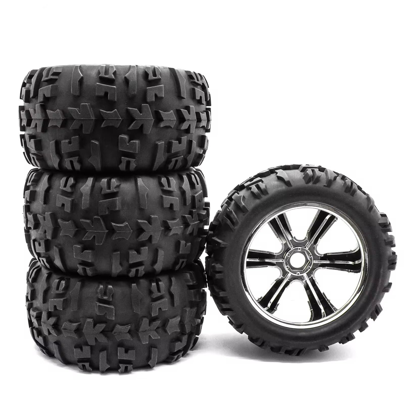 RC NeumáTicos Accesorios para 1/8 RC Car Truck Grip neumático Grande 150mm * 77mm 1/8 Cubos de Rueda neumáticos de Goma