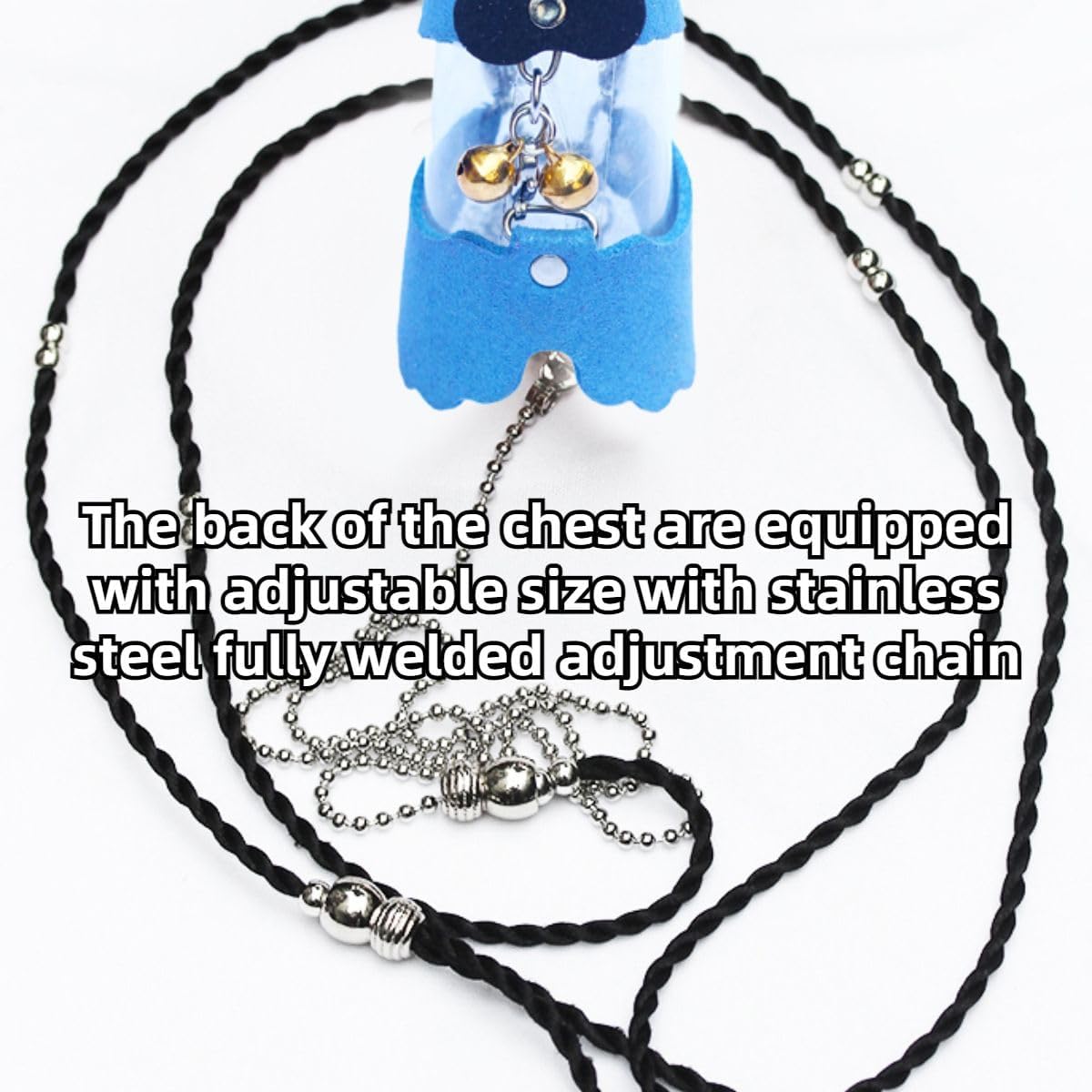 Squirrel Traction Rope Strap Anti-Biting Chain Rope, Adjustable Vest, Small Animal Walking Harness with Lead Leash for Hamster Gerbil Rat Mouse Ferret Chinchilla (Pink)