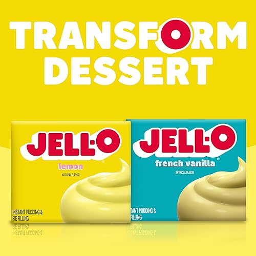 Miniatura 8 de Jell-O Mezcla de relleno de pudín instantáneo y pastel de limón (paquete de 24 unidades, cajas de 3.2 onzas)