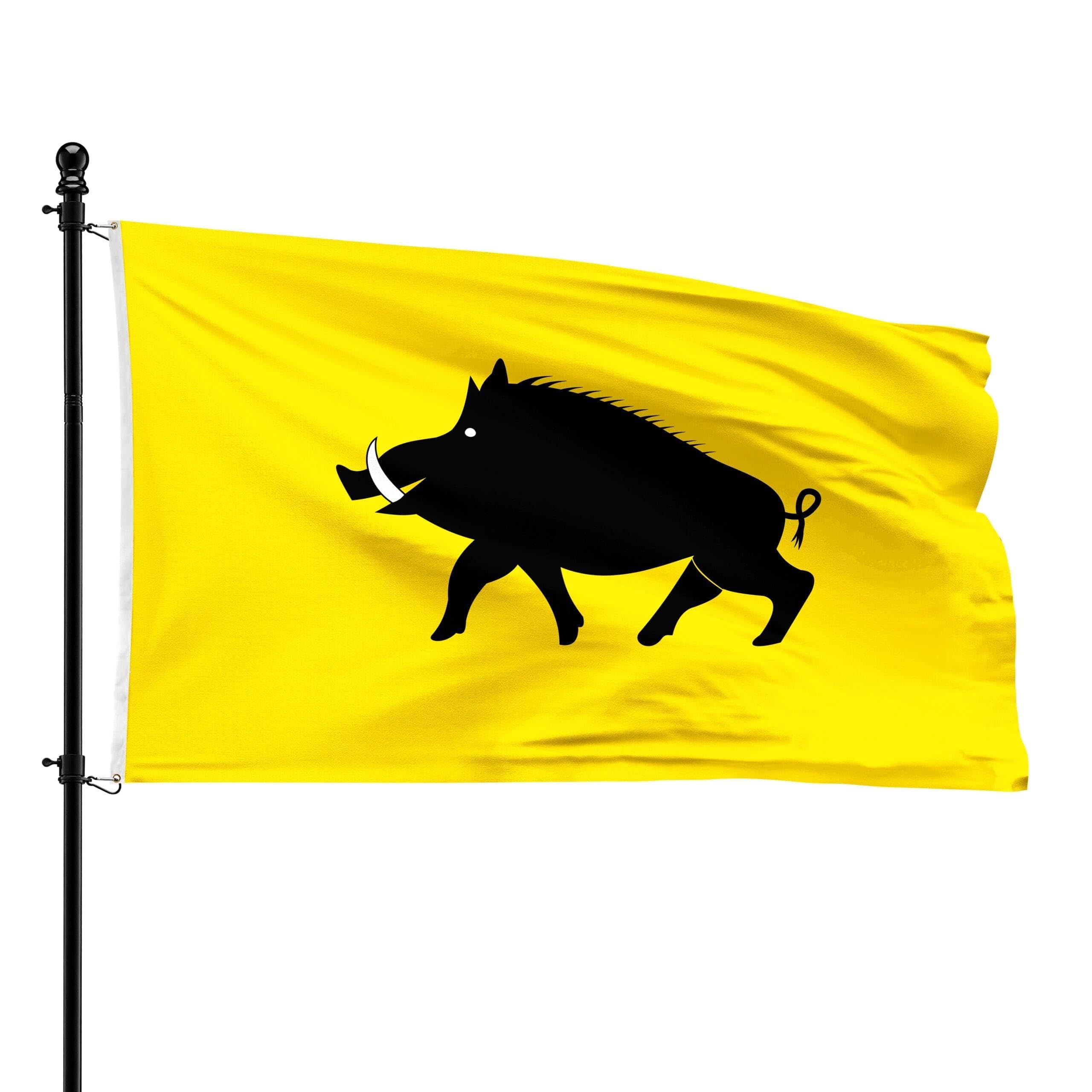 Bandera de Evergem Municipio 90x150cm textil exterior resistente con ojales