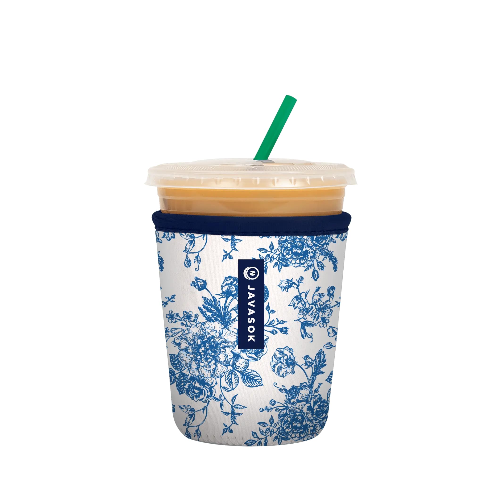 Sok It JavaSok Iced Coffee &amp; Cold Soda Insulated Neoprene Cup Sleeve (Like Fine China, Small: 16-20oz)